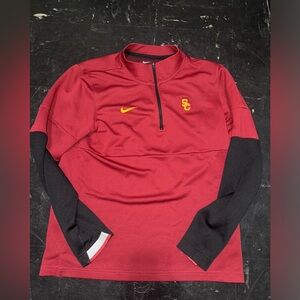 Nike Therma USC Trojans On-Field 1/4 ZIp Pullover Men’s small